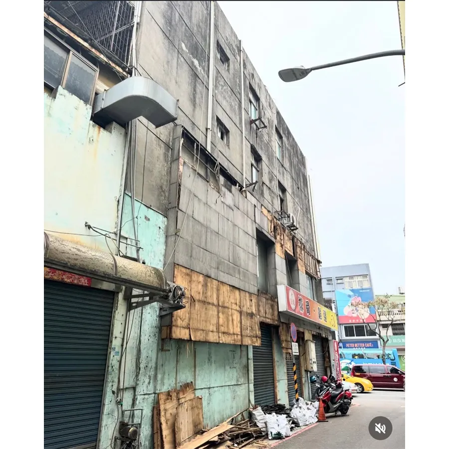 拆除工程對照-某大樓外牆